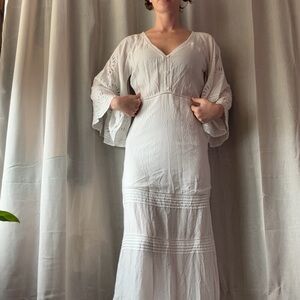 Amuse Society White Long Sleeve Dress